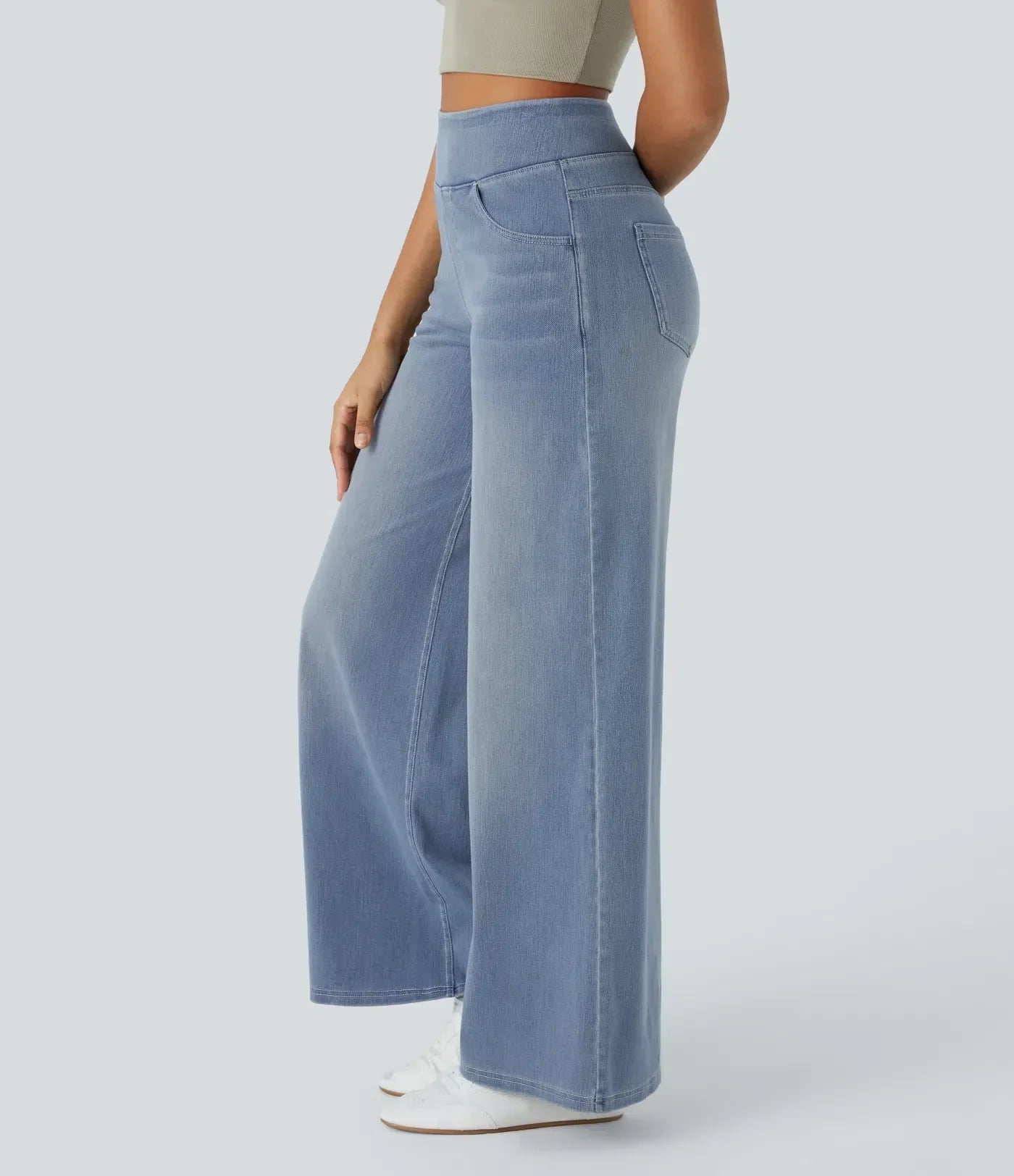 Women's Wide Leg High Waist Jeans | Casual-11