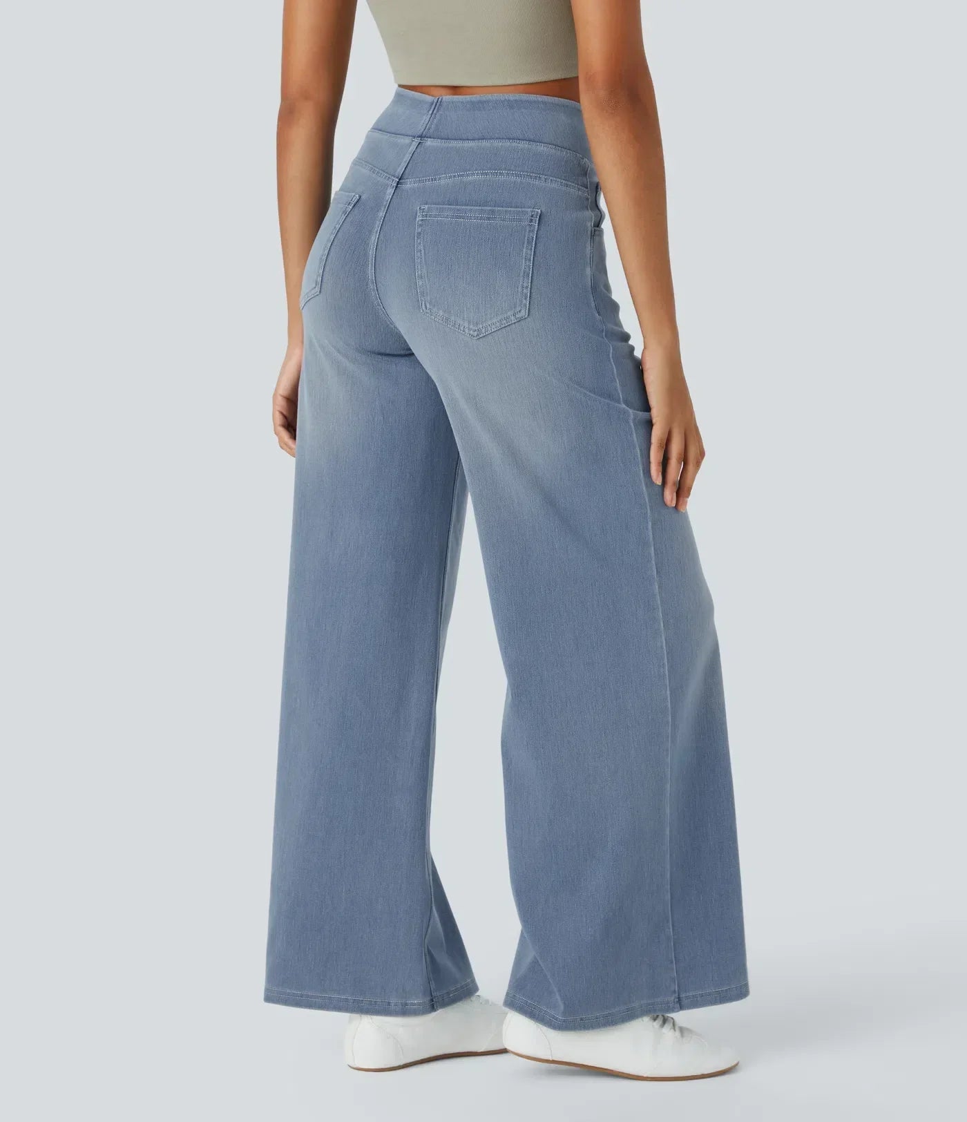 Women's Wide Leg High Waist Jeans | Casual-10