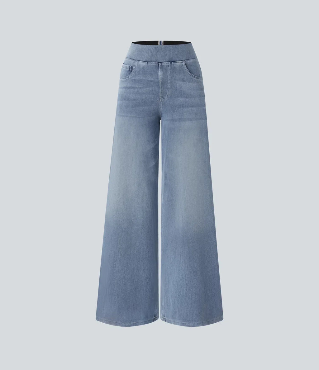 Women's Wide Leg High Waist Jeans | Casual-9