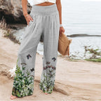 Women's Floral Wide Leg Pants | Summer Boho-2