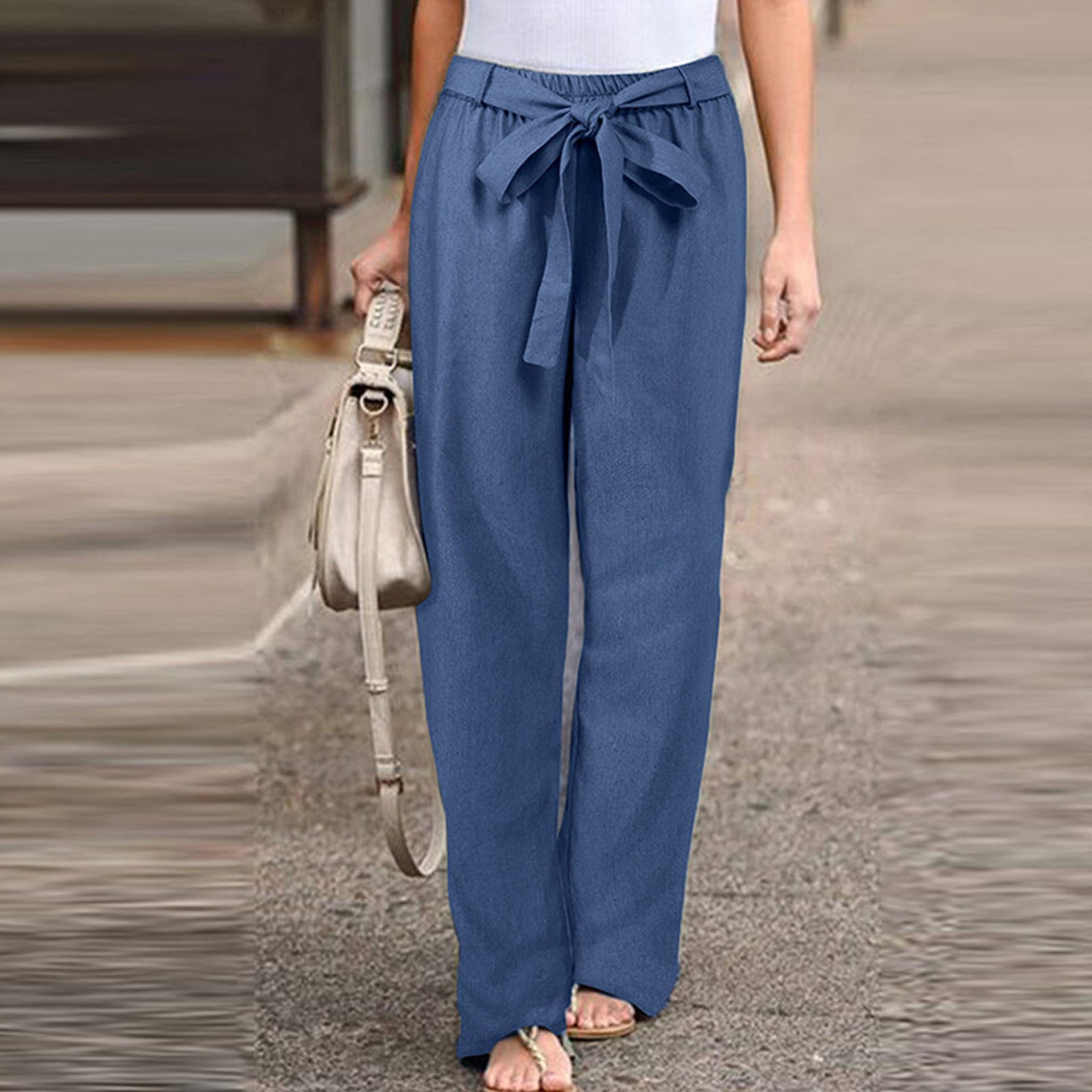 Women's Wide Leg Pants | High Waist Casual-4