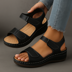 Women's Wedge Heel Sandals | Open Toe Ankle Strap-10
