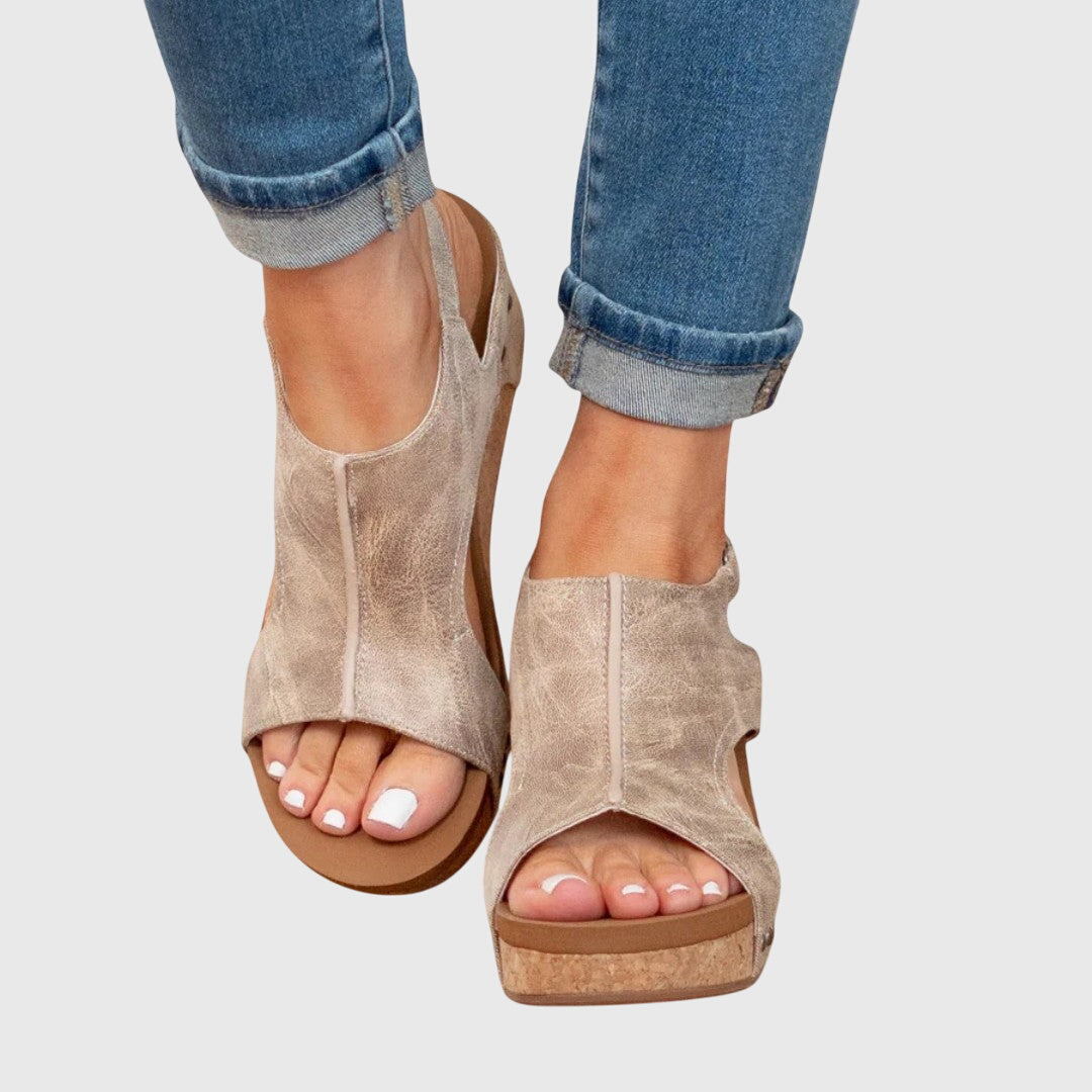 Women's Open Toe Wedge Sandals | Boho Summer-1