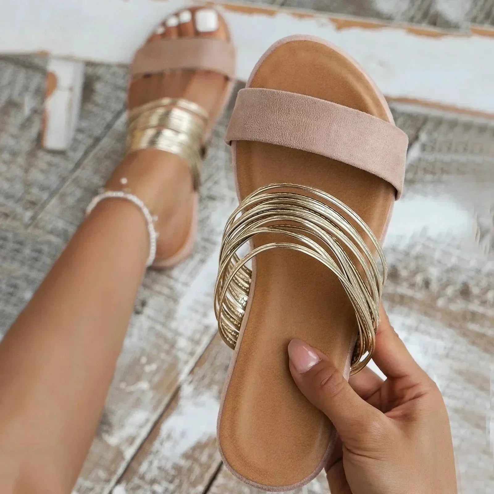 Women's Casual Flat Sandals | Summer Slide-4