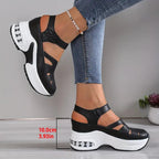 Women's White Wedge Sandals | Summer Casual-5