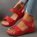 Women's Wedge Heel Sandals | Open Toe Ankle Strap-7