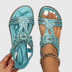 Women's Boho Rhinestone Sandals | Summer Flat-3
