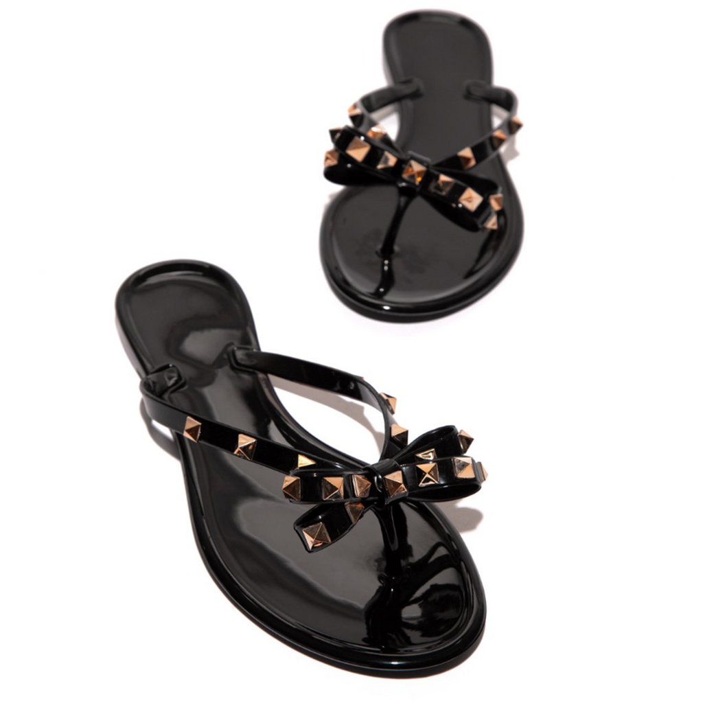 Women's Studded Bow Sandal | Party Casual-5