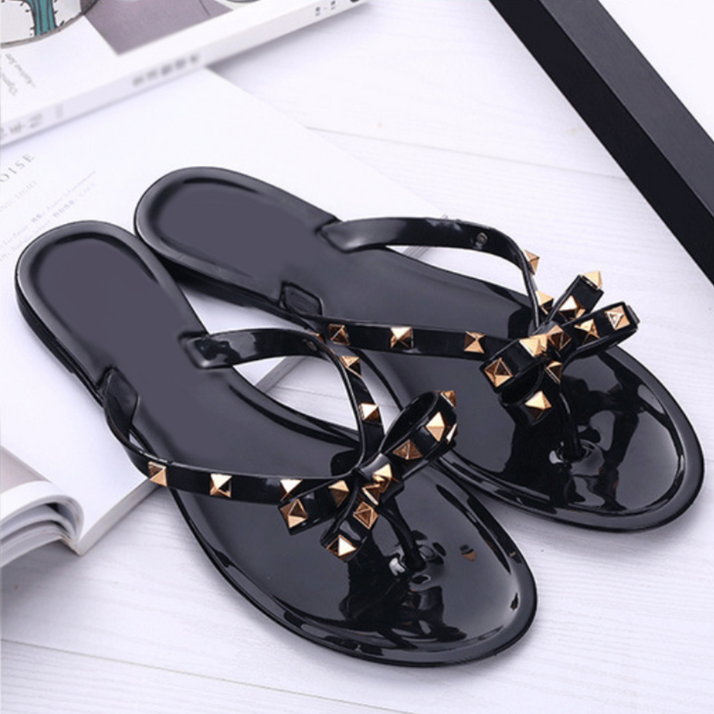 Women's Studded Bow Sandal | Party Casual-3