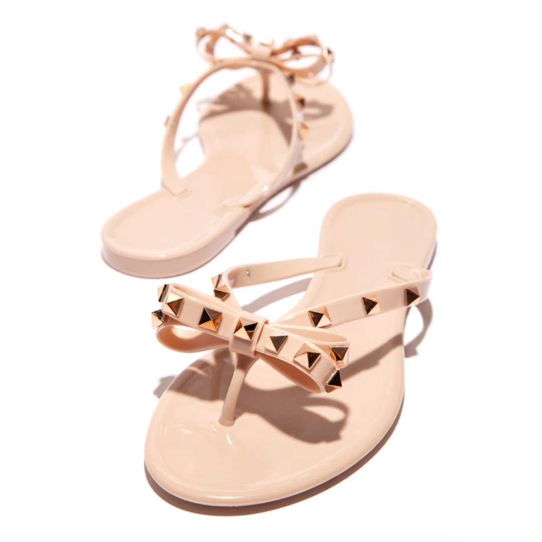 Women's Studded Bow Sandal | Party Casual-7