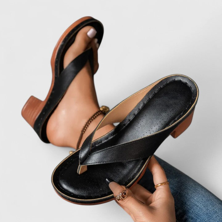 Women's Thong Heeled Sandals | Summer Slide-2