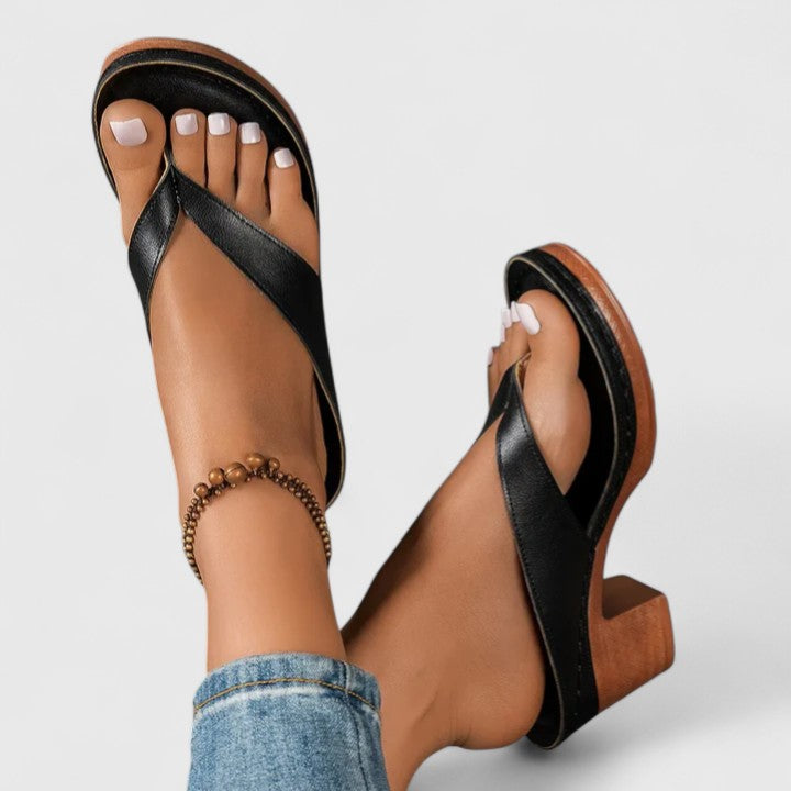 Women's Thong Heeled Sandals | Summer Slide-1