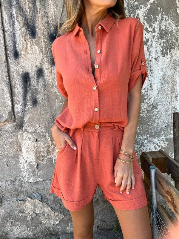 Women's Summer Shorts Set | Casual Blazer-5