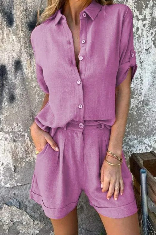 Women's Summer Shorts Set | Casual Blazer-8