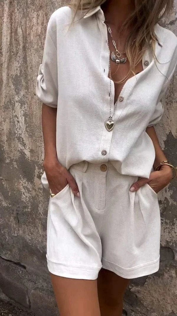 Women's Summer Shorts Set | Casual Blazer-1