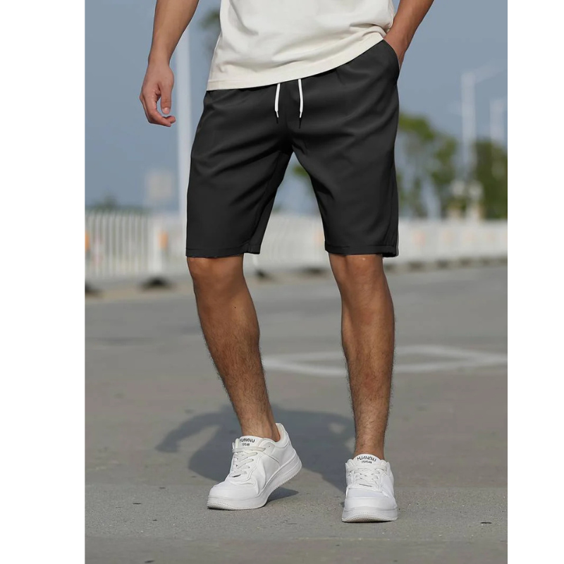 Men's Casual Drawstring Shorts | Summer Gray-3