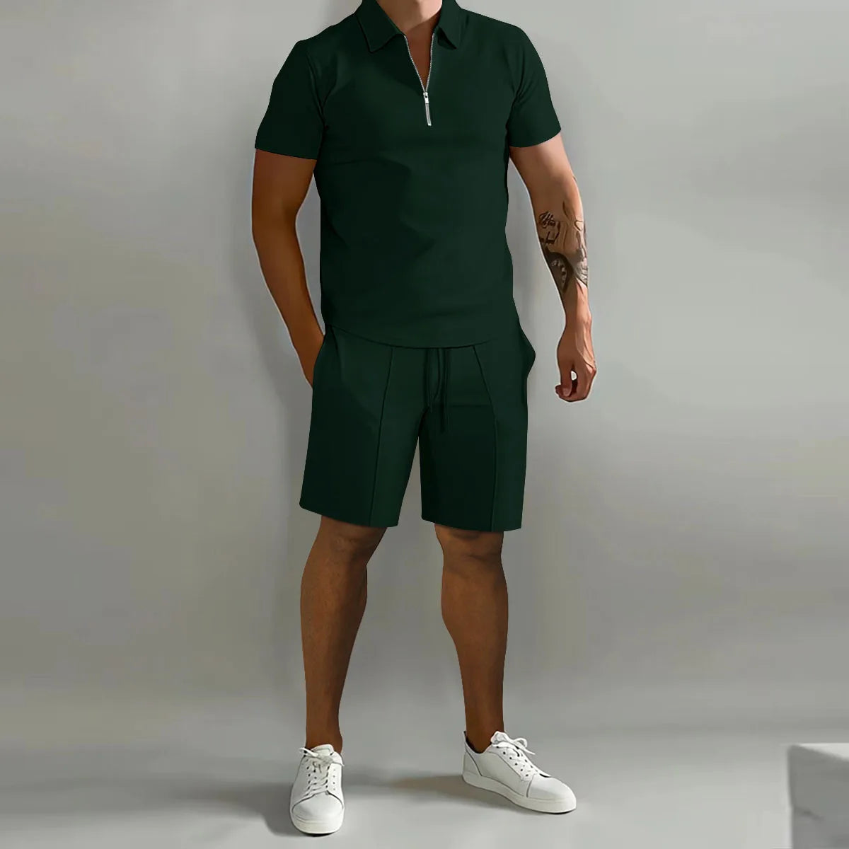 Men's Summer Polo Shorts Set | Casual-6