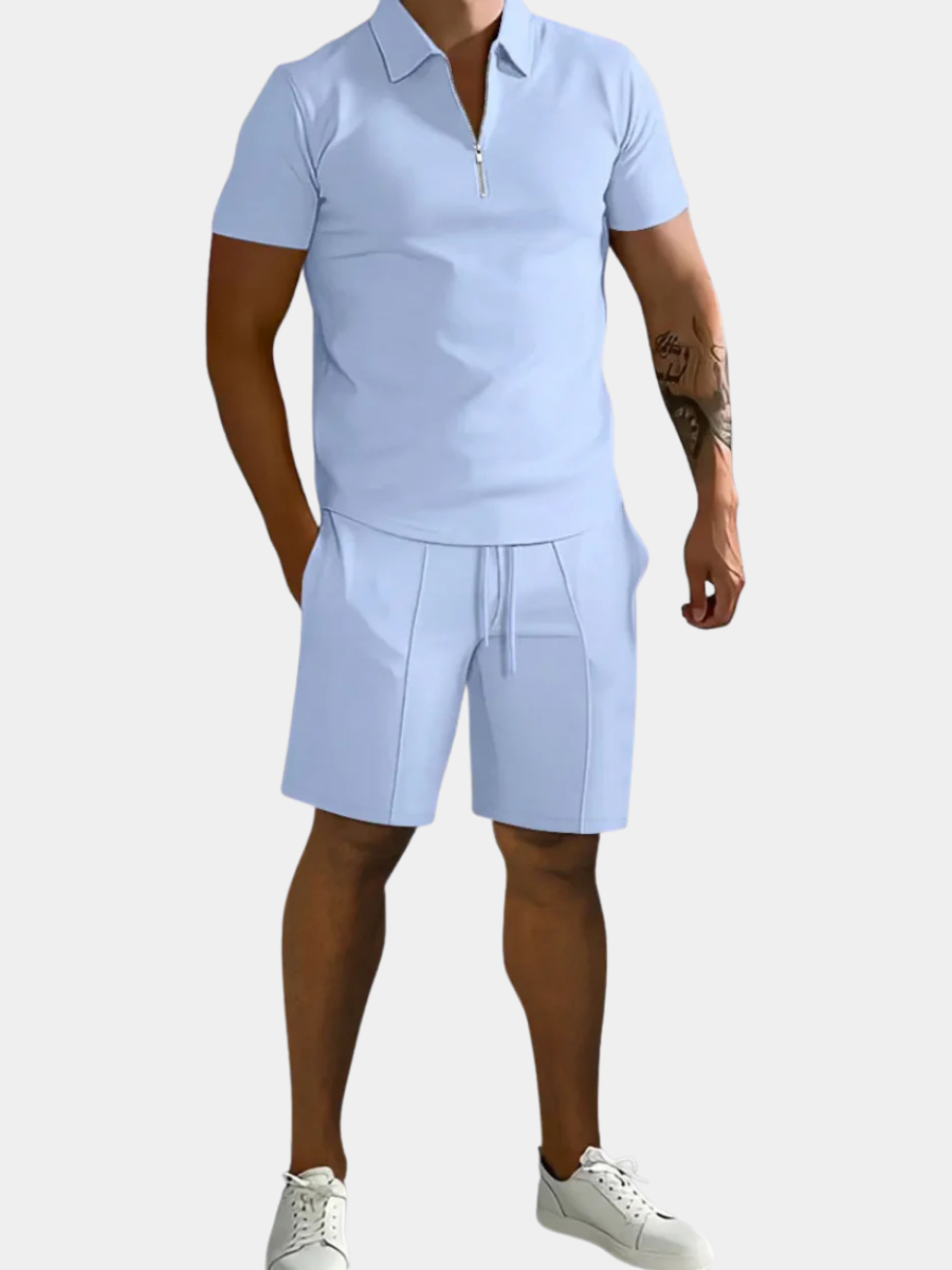 Men's Summer Polo Shorts Set | Casual-1