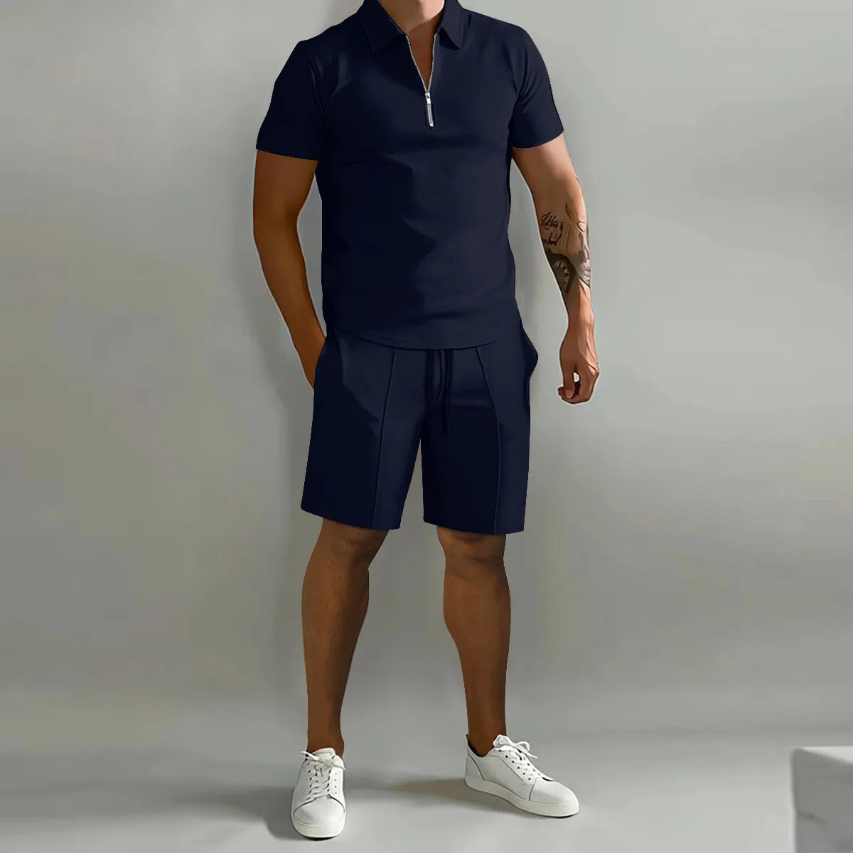 Men's Summer Polo Shorts Set | Casual-8