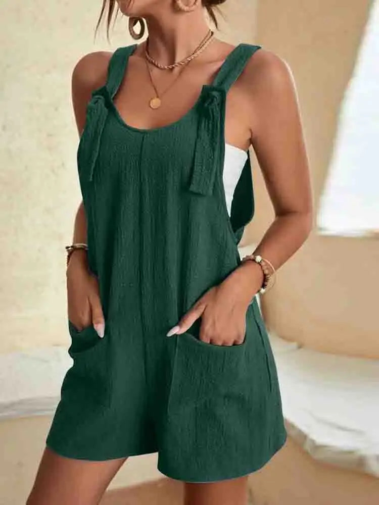 Women's Summer Casual Romper | Shorts Pockets-5