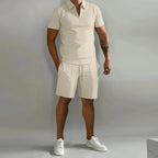 Men's Summer Polo Shorts Set | Casual-2