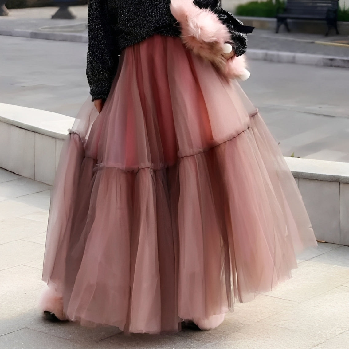 Women's Maxi Skirt | Wedding Guest Ruffle-2