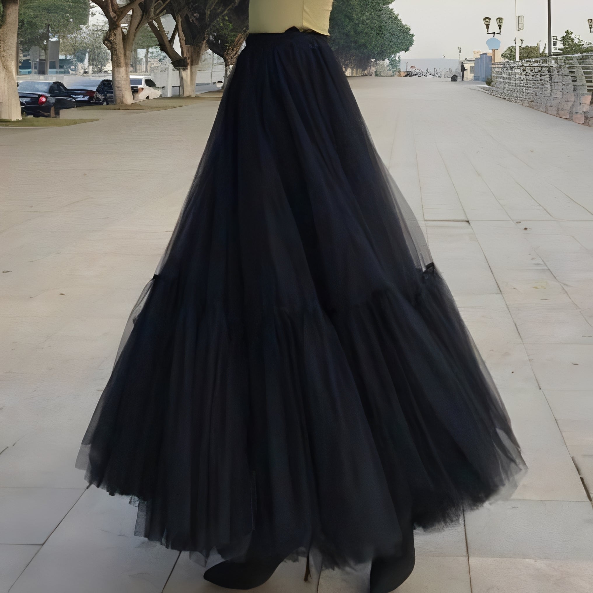 Women's Maxi Skirt | Wedding Guest Ruffle-8