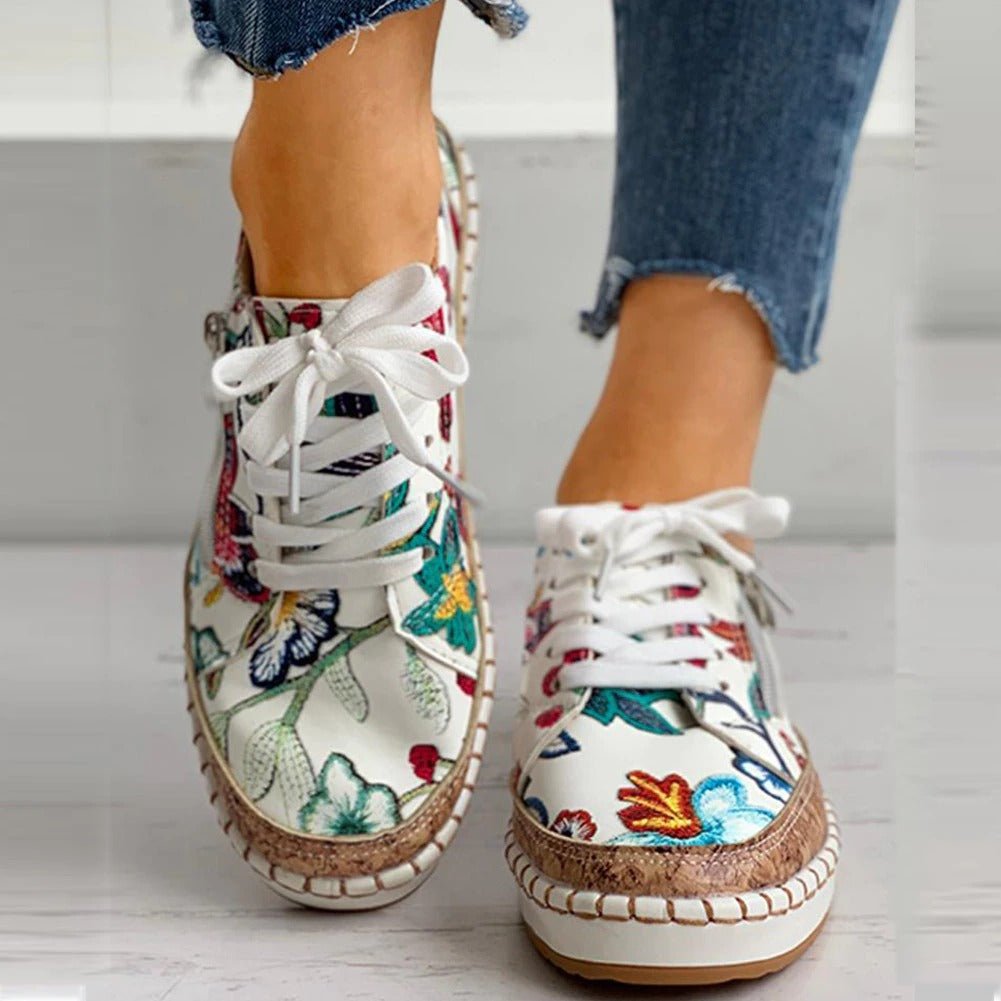 Women's Floral Casual Sneakers | Summer Boho-6