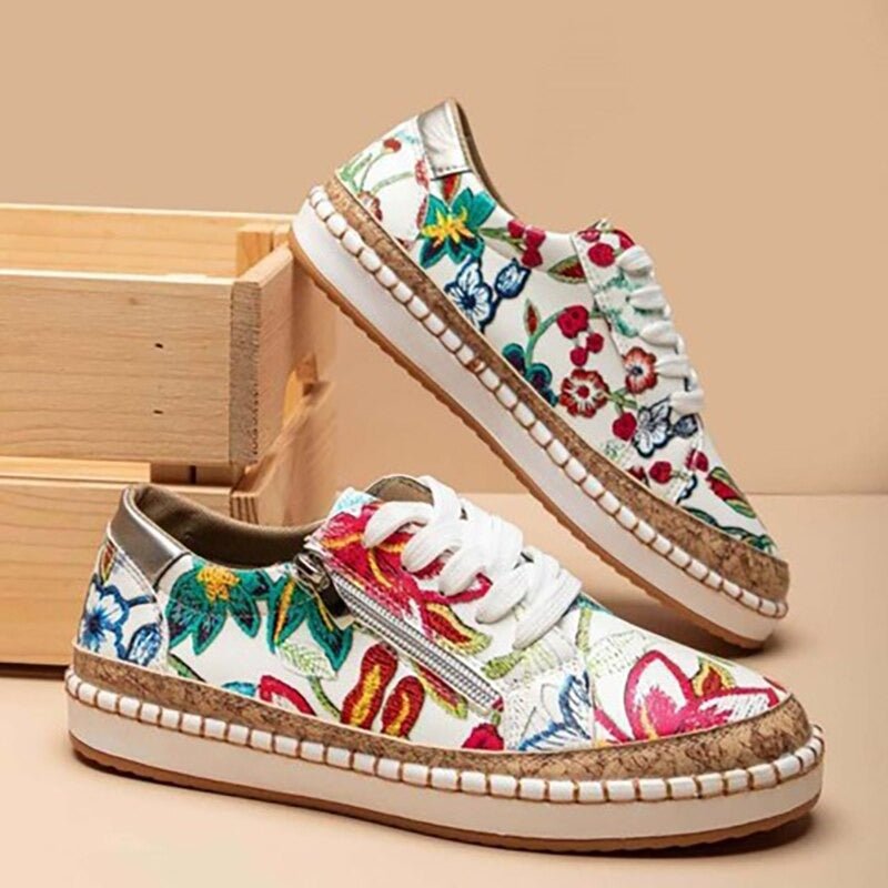 Women's Floral Casual Sneakers | Summer Boho-2