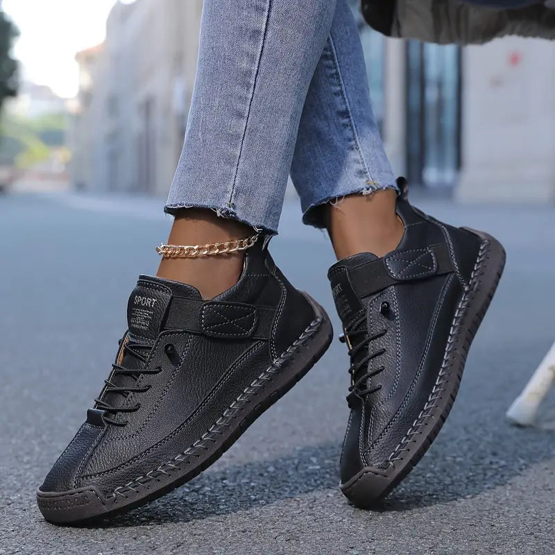 Women's Casual Sneakers | White Lace-Up-3