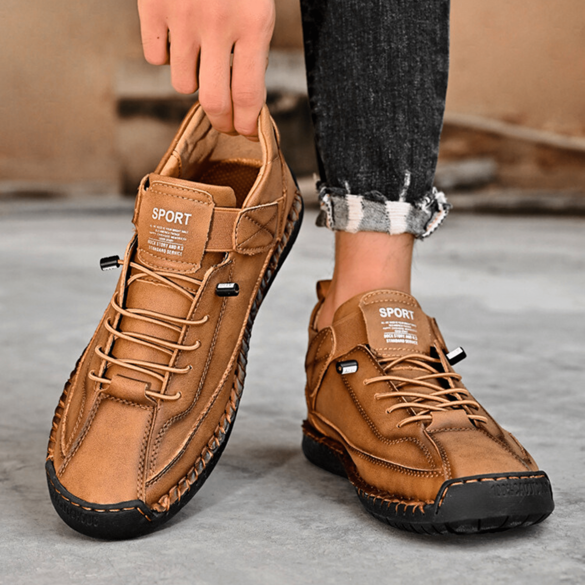 Men's Casual Oxford Shoes | Lace-Up Sneaker-16