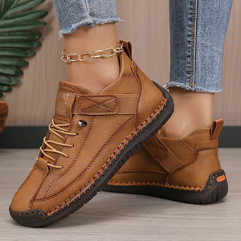 Women's Casual Sneakers | White Lace-Up-5