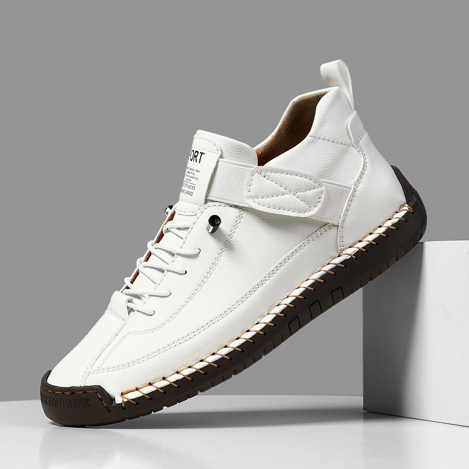Women's Casual Sneakers | White Lace-Up-8