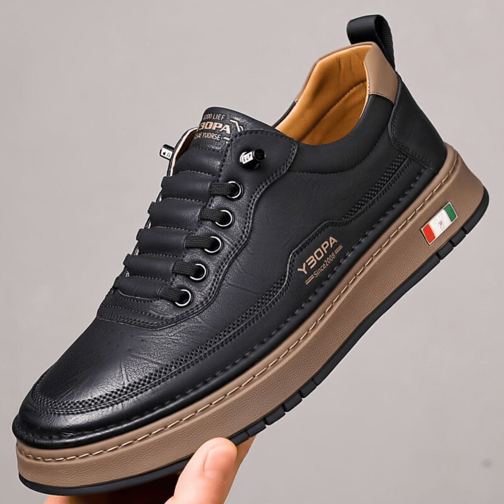 Men's Black Casual Sneaker | Lace-Up-5