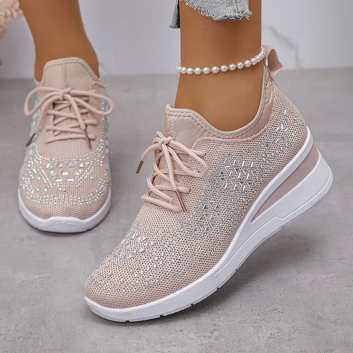 Women's Crystal Rhinestone Sneakers | Casual-19