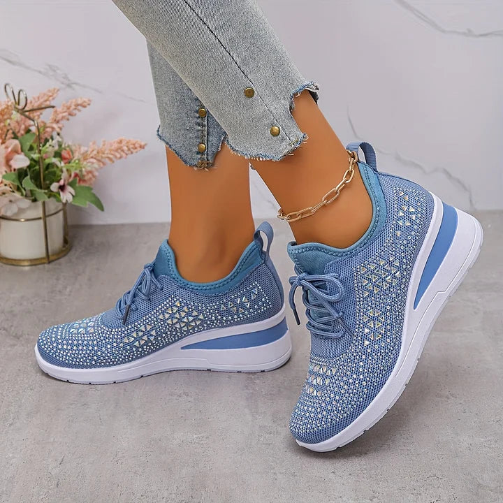 Women's Crystal Rhinestone Sneakers | Casual-7
