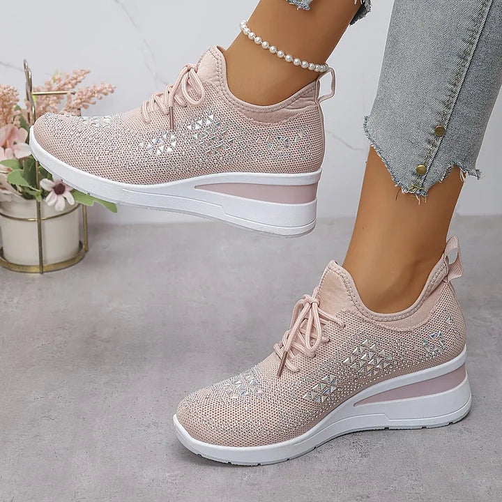 Women's Crystal Rhinestone Sneakers | Casual-18