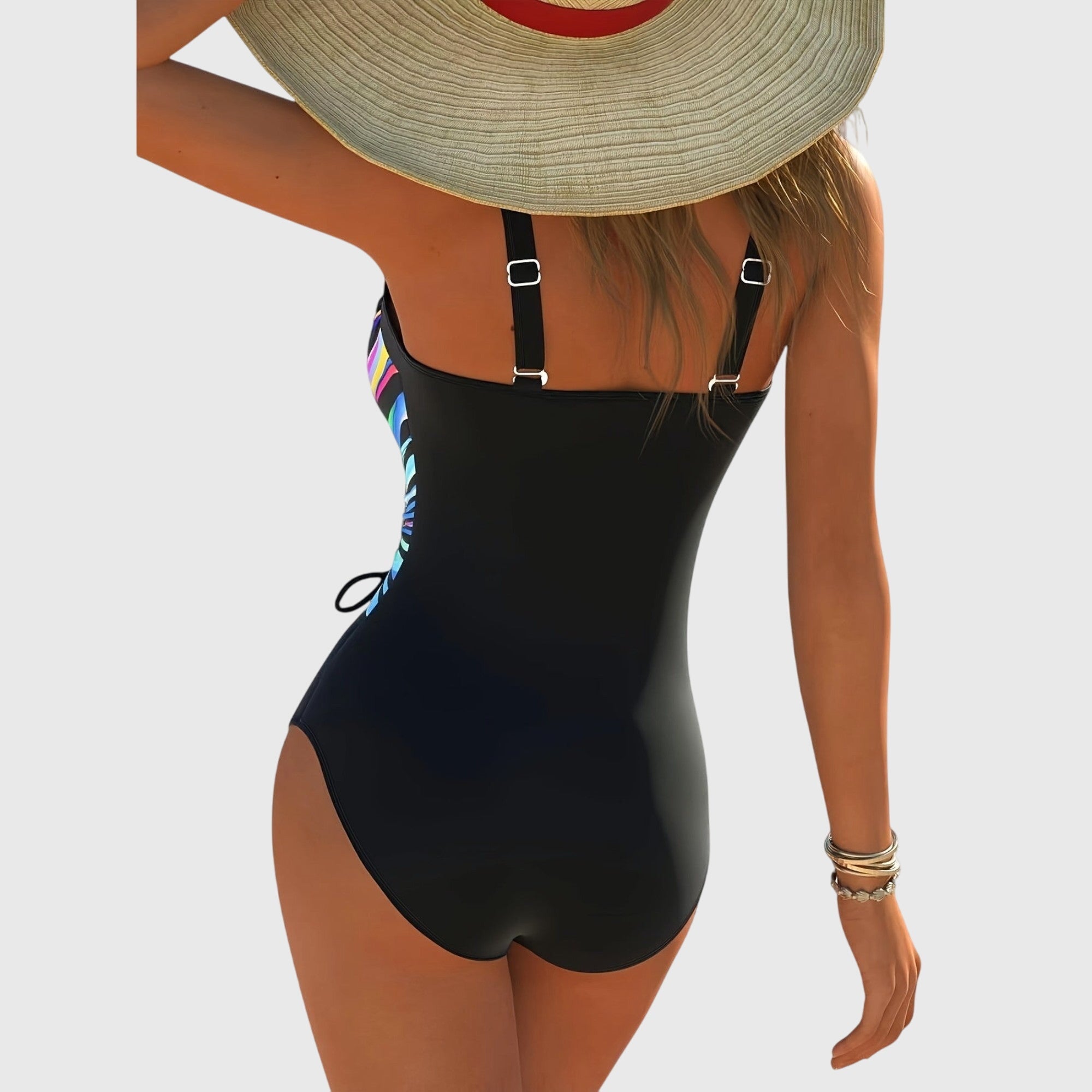 Women's Striped Swimsuit | Summer Beach Wrap-2
