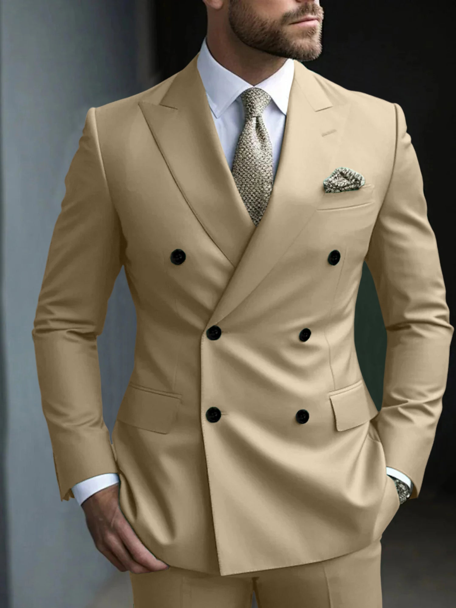 Men's Double Breasted Suit | Formal Party-6
