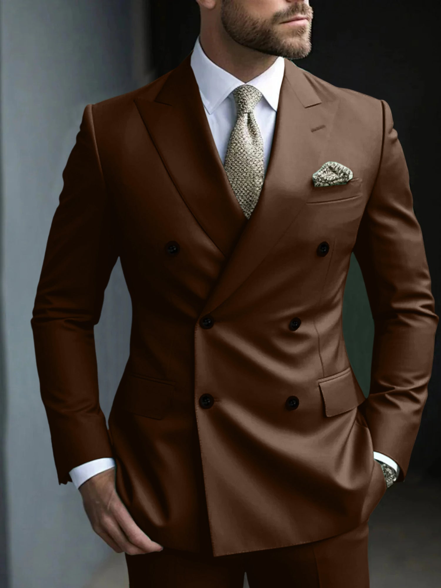 Men's Double Breasted Suit | Formal Party-4