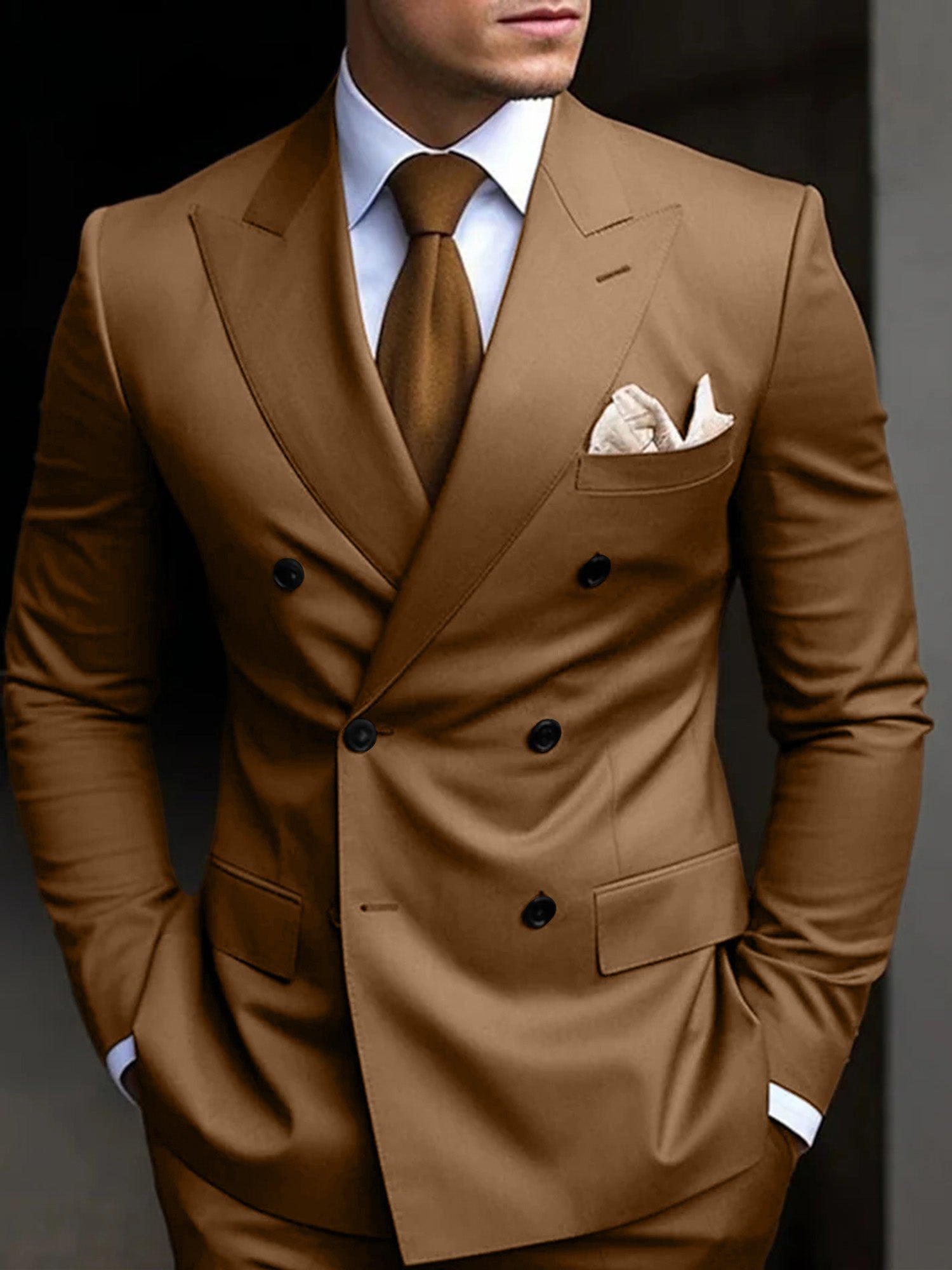 Men's Wedding Guest Double Breasted Suit | Formal-6