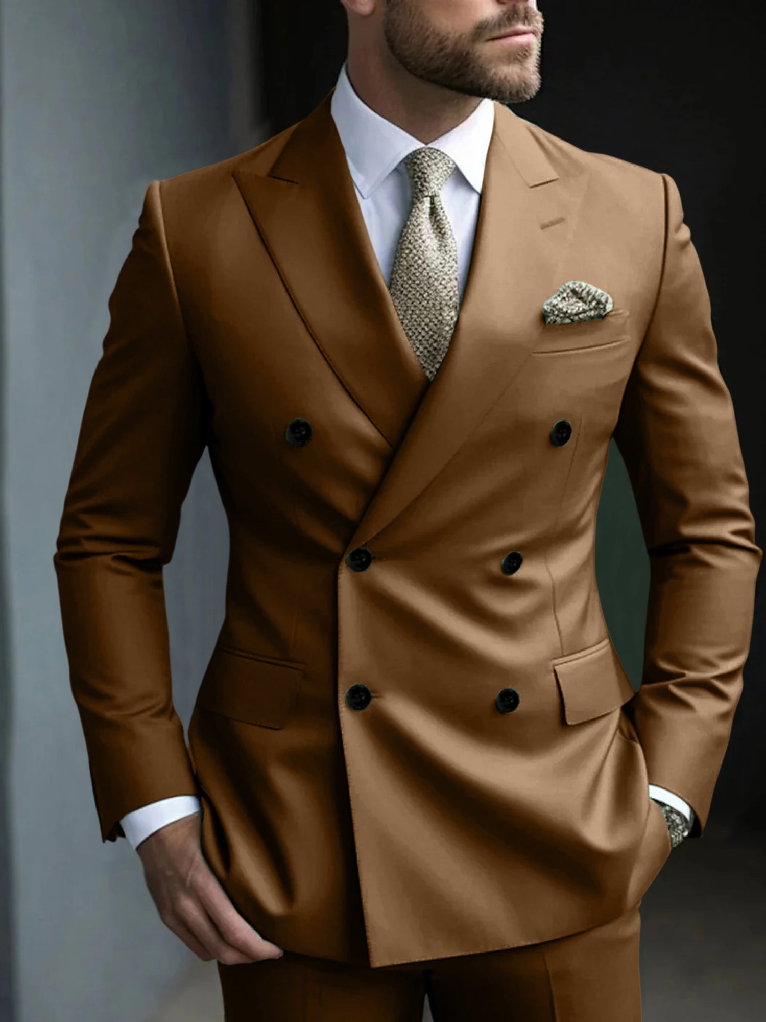 Men's Double Breasted Suit | Formal Party-8