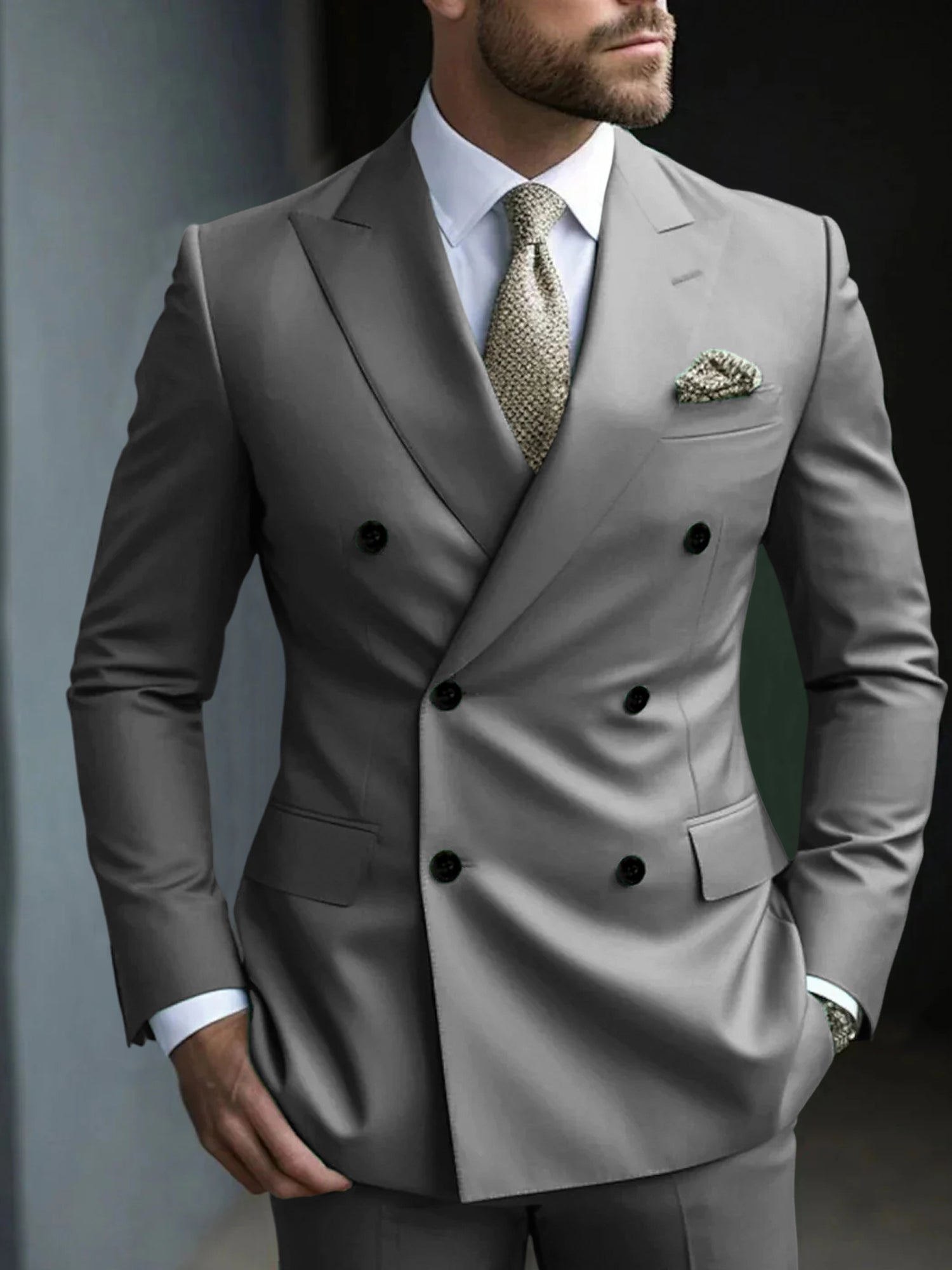 Men's Double Breasted Suit | Formal Party-9