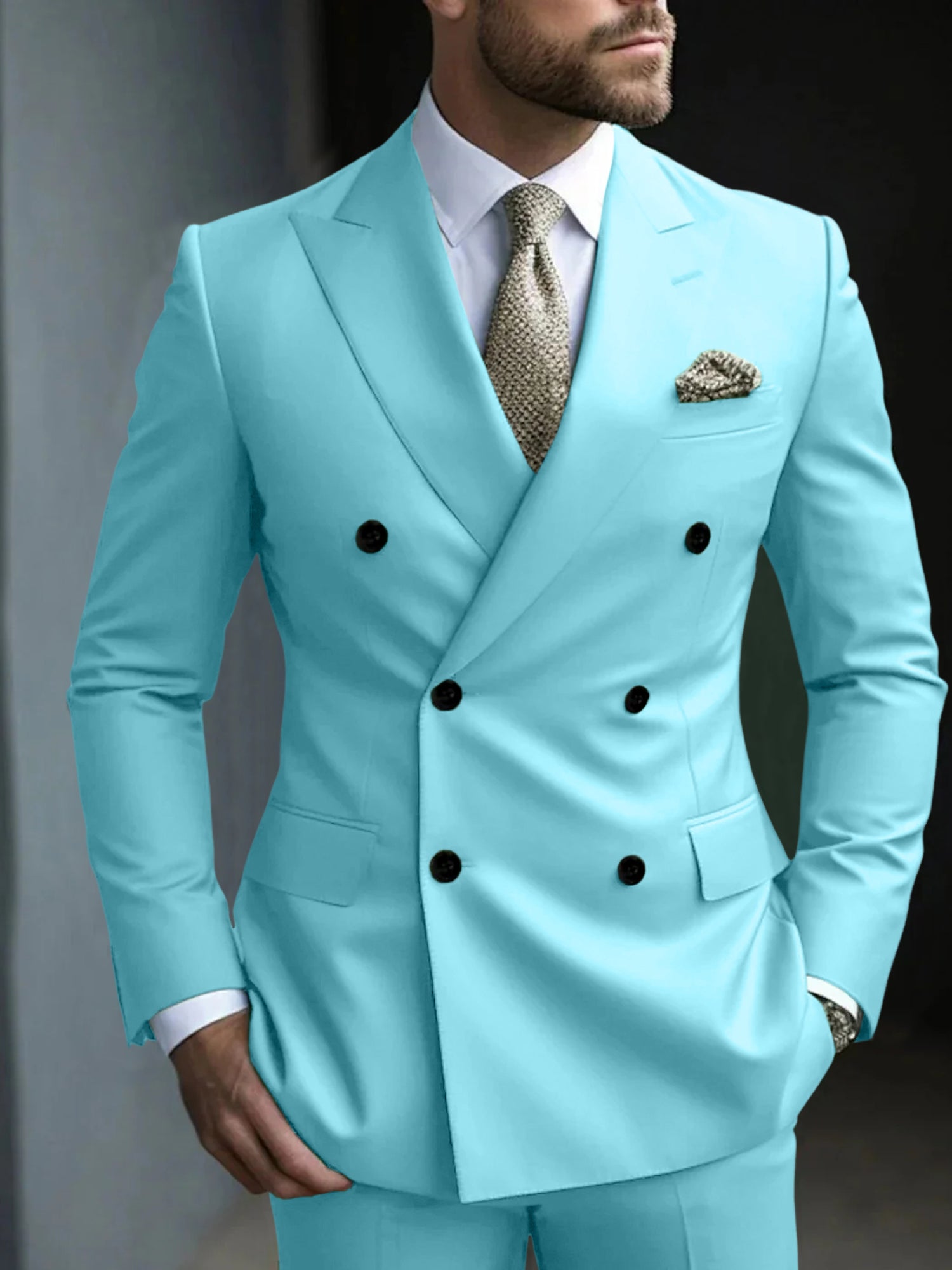 Men's Double Breasted Suit | Formal Party-16