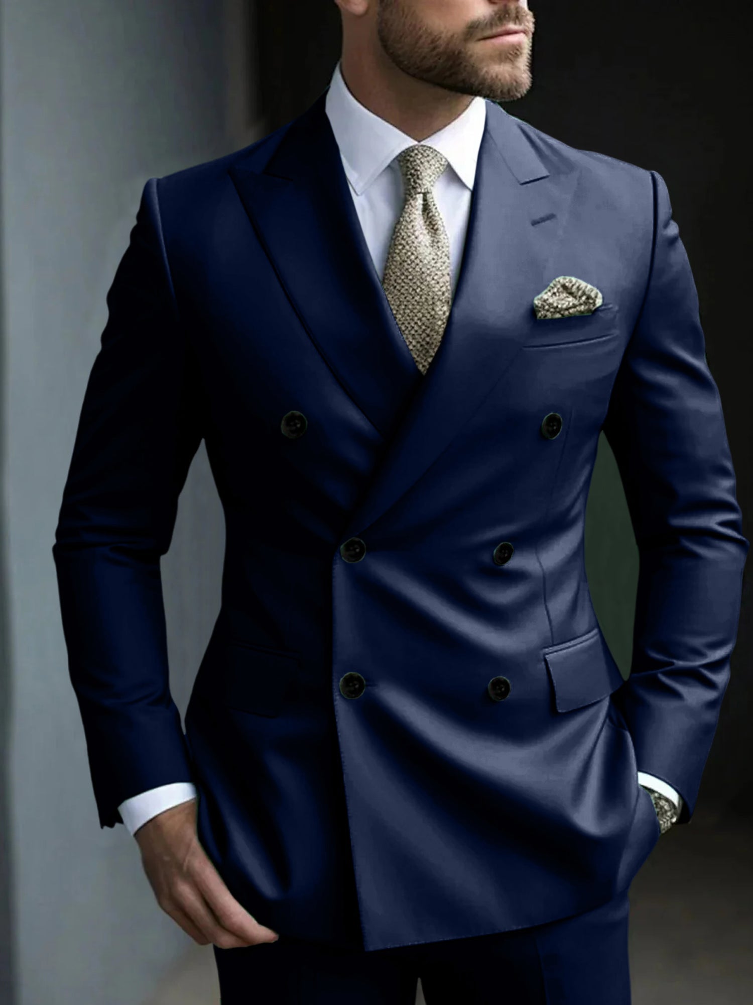 Men's Double Breasted Suit | Formal Party-11