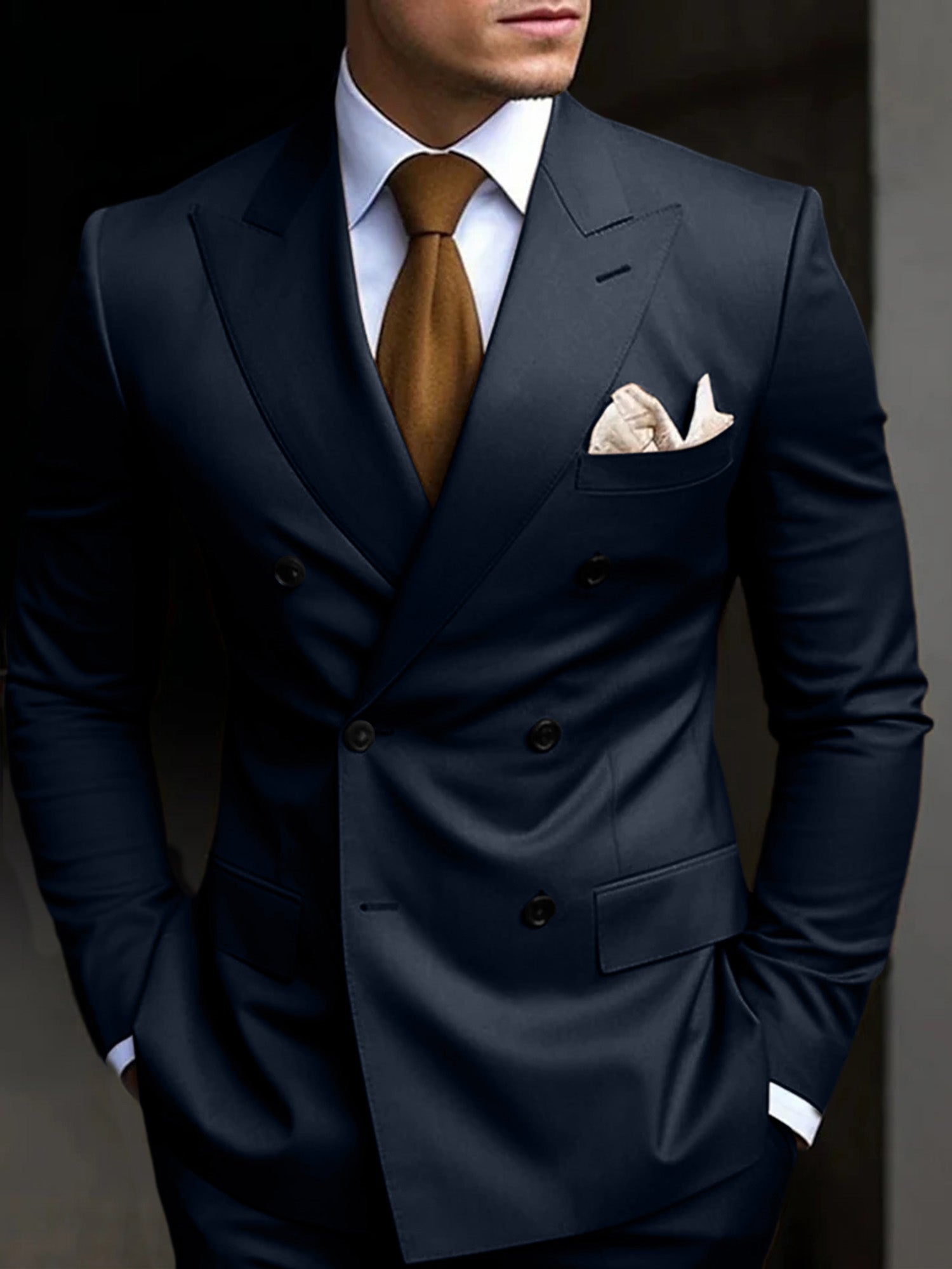 Men's Wedding Guest Double Breasted Suit | Formal-5