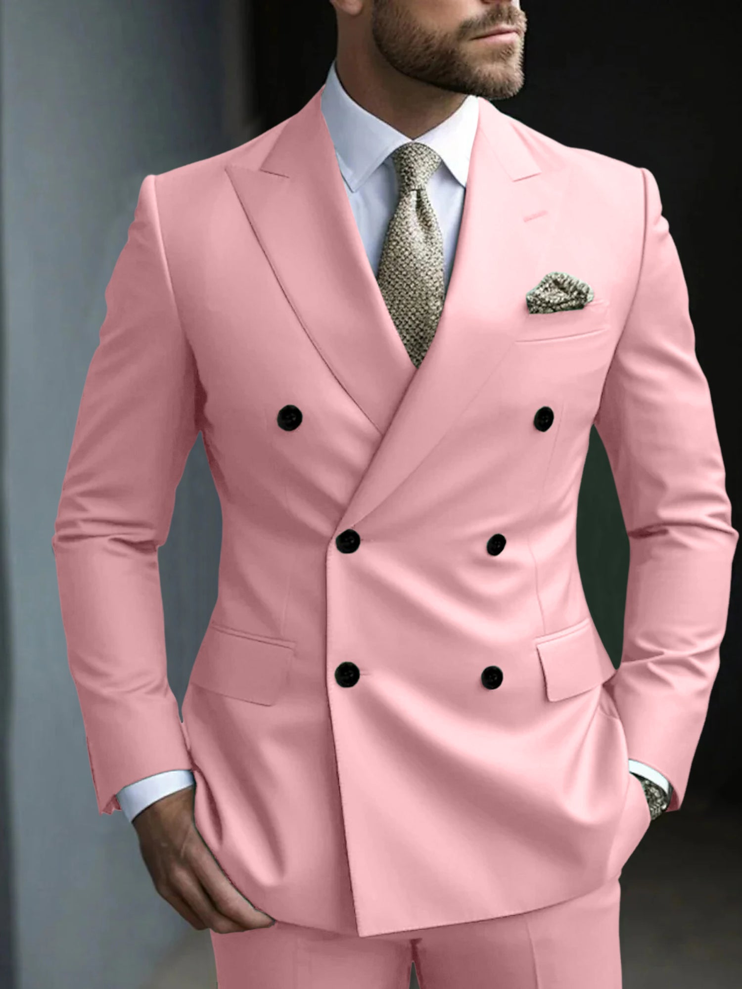 Men's Double Breasted Suit | Formal Party-12
