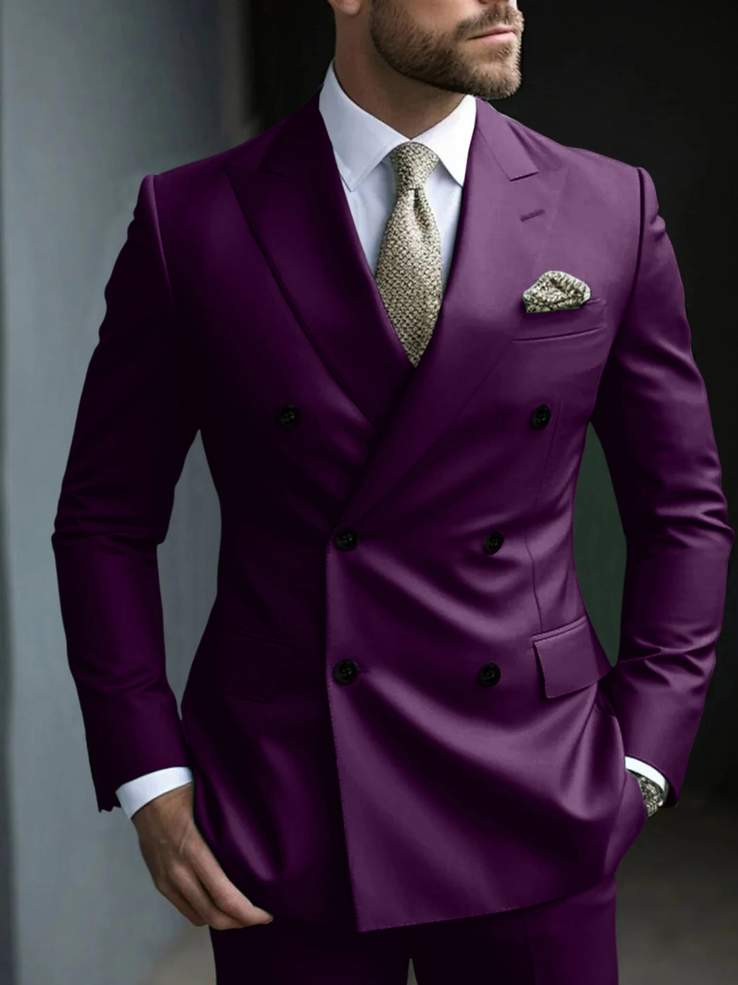 Men's Double Breasted Suit | Formal Party-13