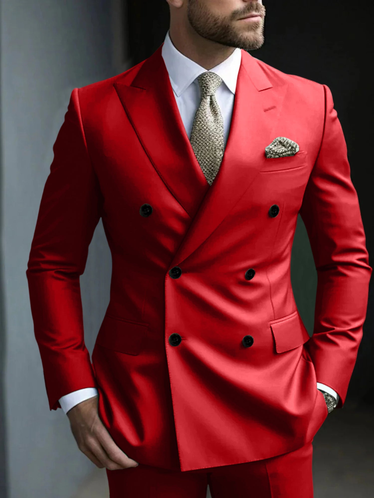 Men's Double Breasted Suit | Formal Party-14
