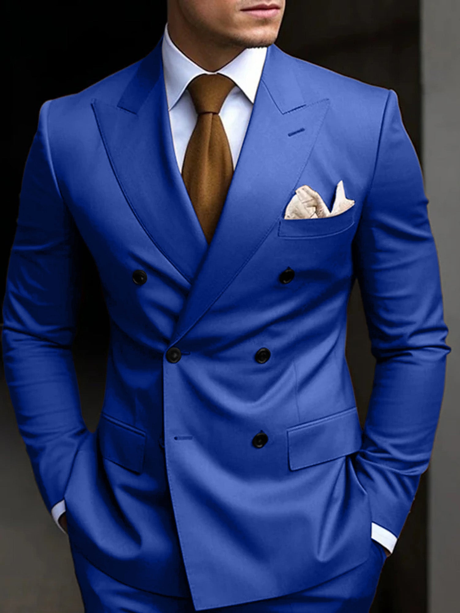 Men's Wedding Guest Double Breasted Suit | Formal-13